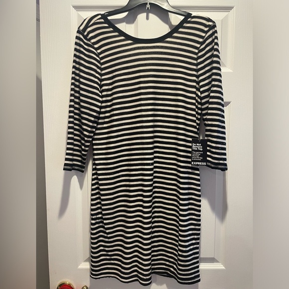 Brand New Stripe Sequin Express Sweater Dress!! - Picture 1 of 8